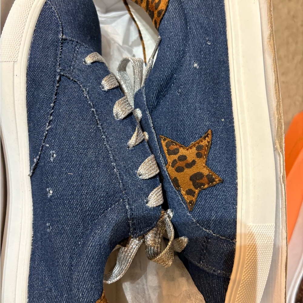 Blue Denim Women’s Sneakers - Picture 2 of 7